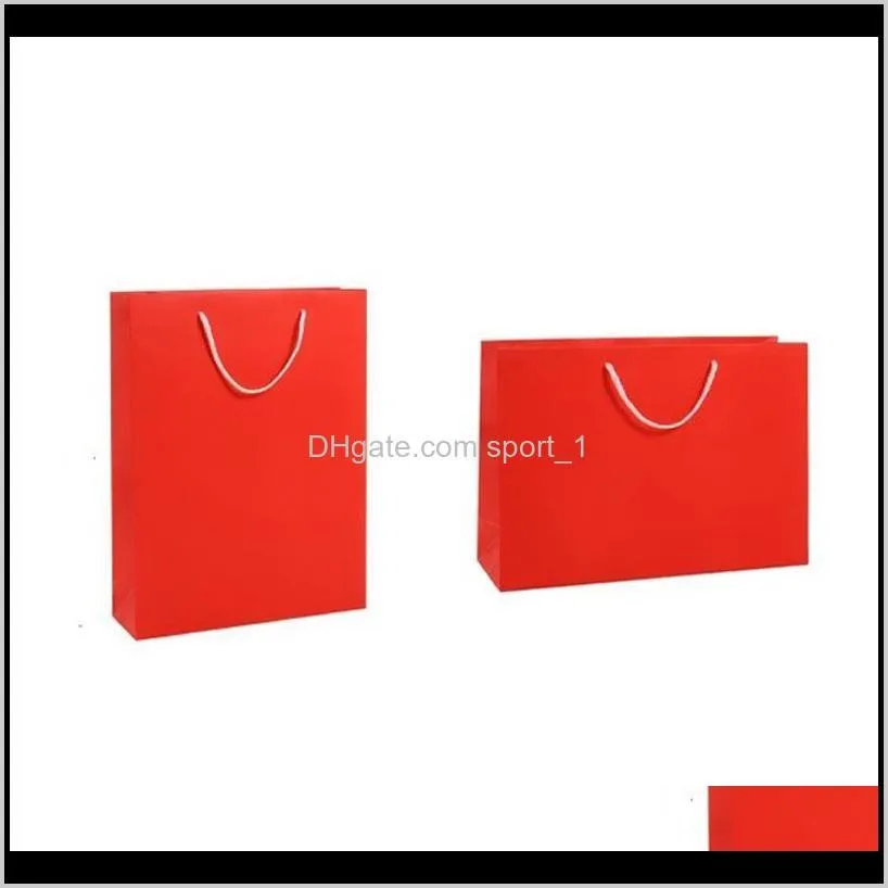 10 size red wedding favor gift packaging paper bag,festival gift bags, paper shopping bag with handles paper gift bag