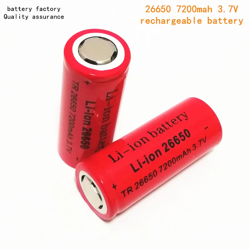 Li-ion Battery 26650 7200MAH 3.7V充電式リチウムプロジェクター/自転車ランプ/爆発防止懐中電灯