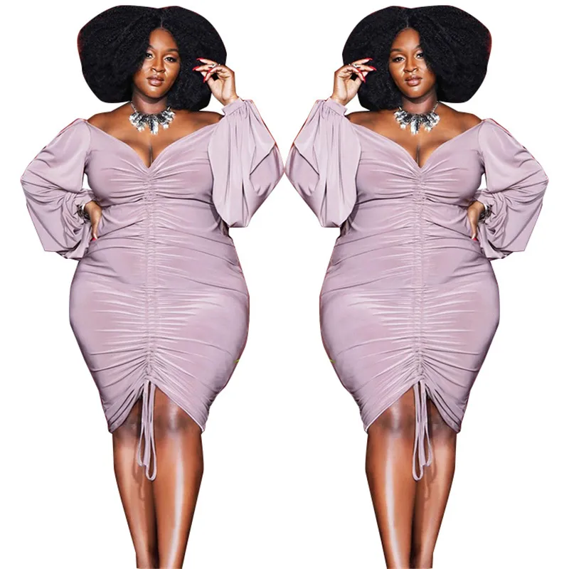 Womens Plus Size Wrap Dress Sexy Bodycon Draped High Waist Vintage Purple Plus Size Wrap Dresses Fall Long Sleeve Plus Size Skirt Wholesale Dropshipping From Blueberry12 19.49 DHgate.Com