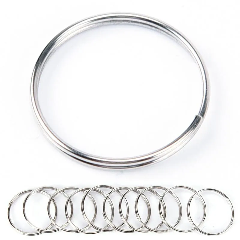 Keychains 50/100pcs Keyring Split Ring 25mm Keychain Rings Argolas Para Chaveiro Accessories For Key Porte Cle Parts