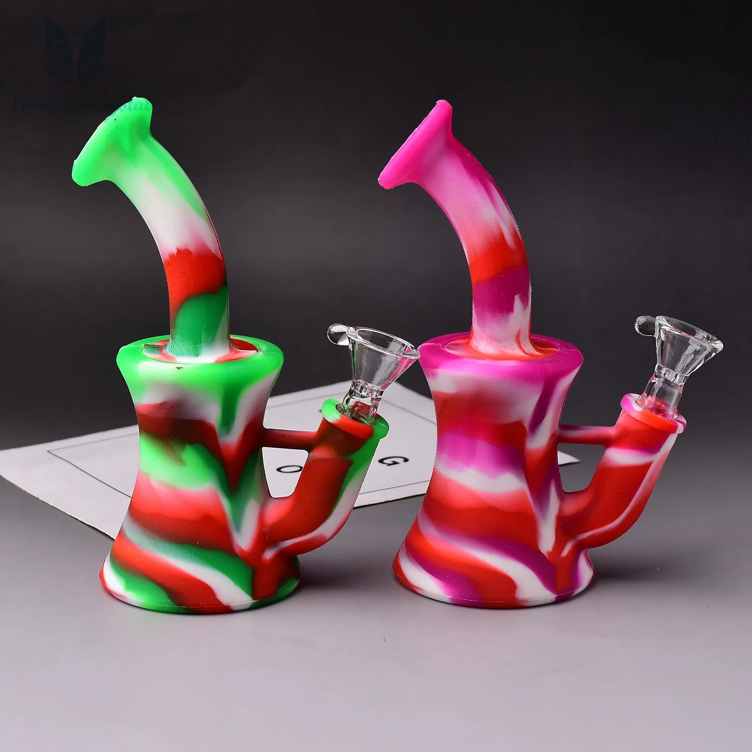 Pipa ad acqua per fumatori con narghilè da collezione, gelato arcobaleno, US $ 21,99