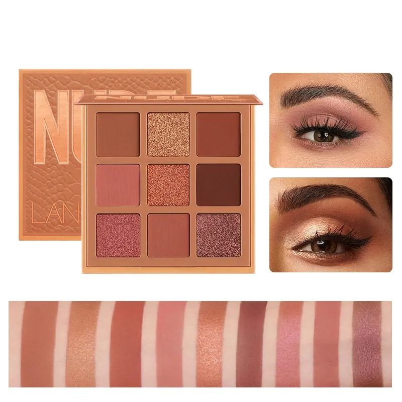 Mode Eye Shadow Palette 9 Kleuren Matte Oogschaduw Glitter Shade Make-Up Naakt Make set Corée Maquillage Cosmétique