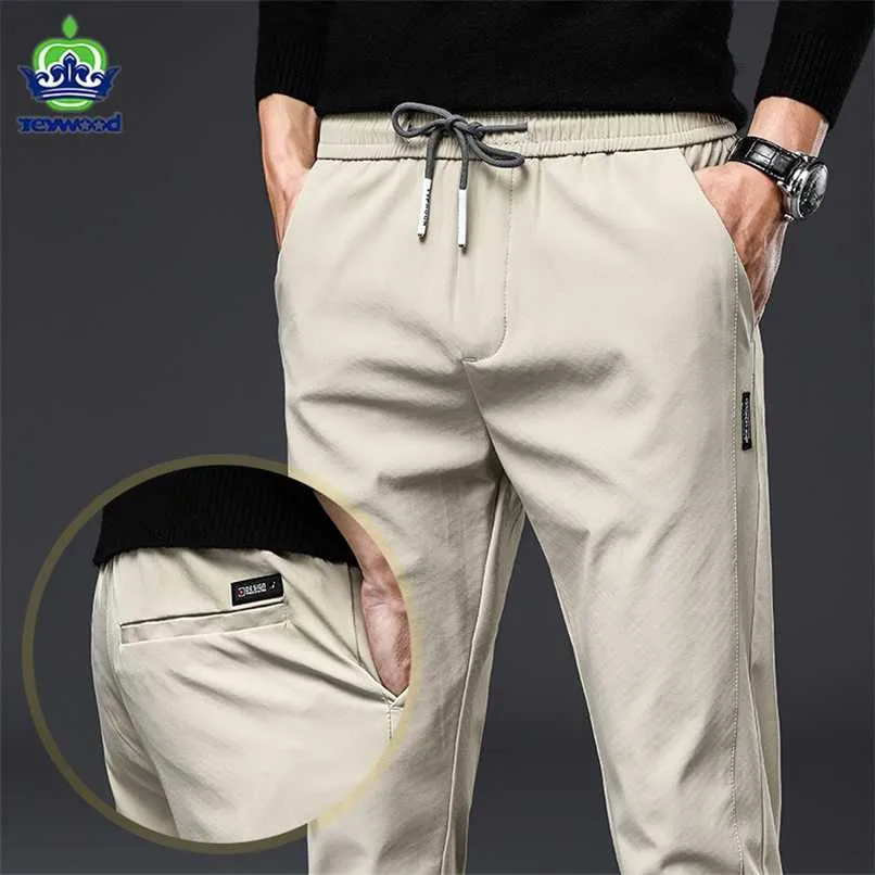 Jeywood Brand Autumn Men's Casual Pants Slim Pant Straight Trousers Male Fashion Stretch Khaki Jogging Sweatpants Plus Size 38 211123