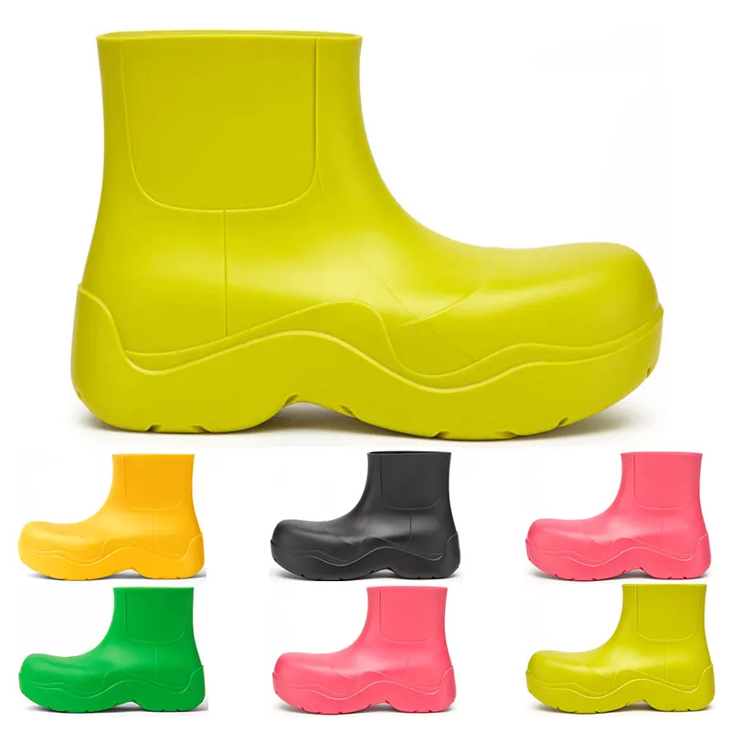 Botas Chelsea para mujer Candy colores sólidos rosa negro Pistacho Frost amarillo moda plataforma al aire libre Martin botines punta redonda impermeable