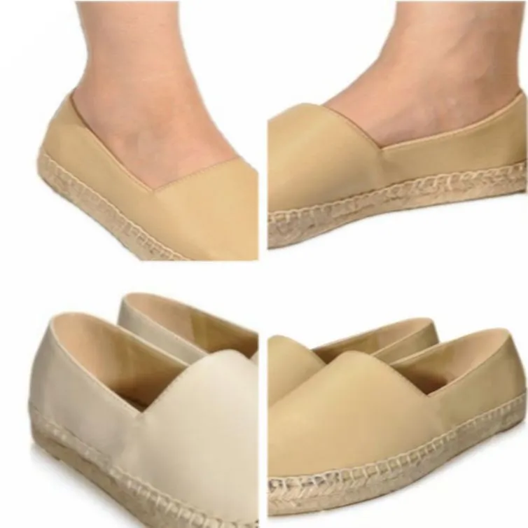 Försäljningsklassiker kvinnor espadrilles damer casual skor lägenheter våren höst mode designer äkta äkta läder loafers glid-på plattform sko storlek 34-42