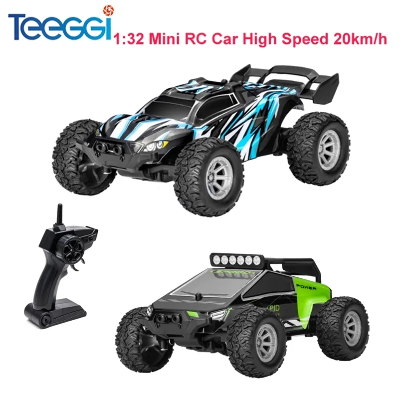 1:32 4CH 2WD 2.4GHz Mini RC Auto ad alta velocità 20 km / h Veicolo giocattolo Fuoristrada Giocattolo per camion da corsa Telecomando Giocattoli per arrampicata Bambini 211029