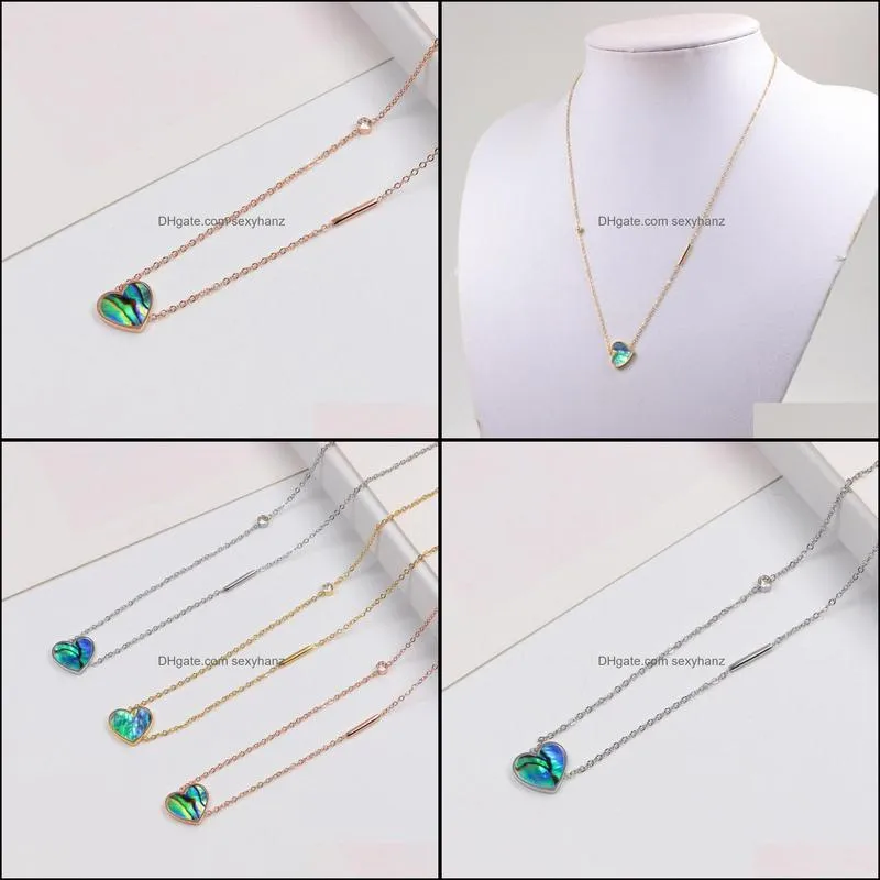 new style 2020 Love color Shell Necklace rose gold chain jewelry color fast anti allergy