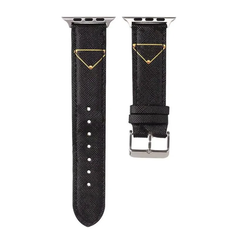 Cinturino per cinturini per orologi di moda per cinturino Apple Watch 38mm 41mm 42mm 40mm 44mm 45mm iwatch 6 5 4 3 2 cinturini in pelle PU di lusso cinturino cinturino con stampa lettera