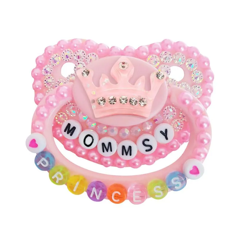 Placifiers # Mommys Princess Sytle DDLG الكبار سيليكون الحلمة الطفل مصاصف هجائر اللهمي قوس قزح لفتاة بوي