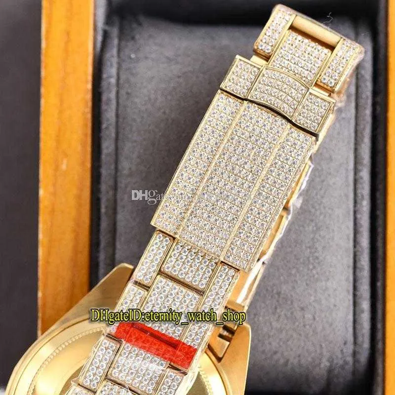 eternity Watches RRF Latest products 126331 126301 126334 A2824 Automatic Iced Out Full Mens Watch Arabic Diamonds Dial 904L Steel Diamond Rose Gold Case Bracelet