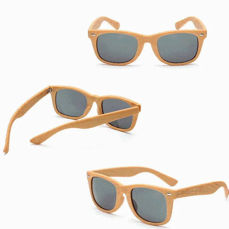 Monturas de gafas de sol Retro bloque de grano de madera rayos ultravioleta para hombres y mujeres polarizadas cebra bambú señoras de alta calidad