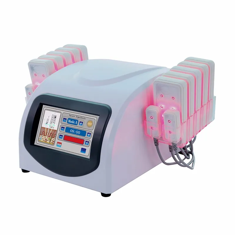 Stock in USA 5mw Burn Lipo Laser Diode Lipolysis Slimming Machine LLLT Cellulite 10 Largepads 4 Smallpad 635nm 650nm Beauty Equipment