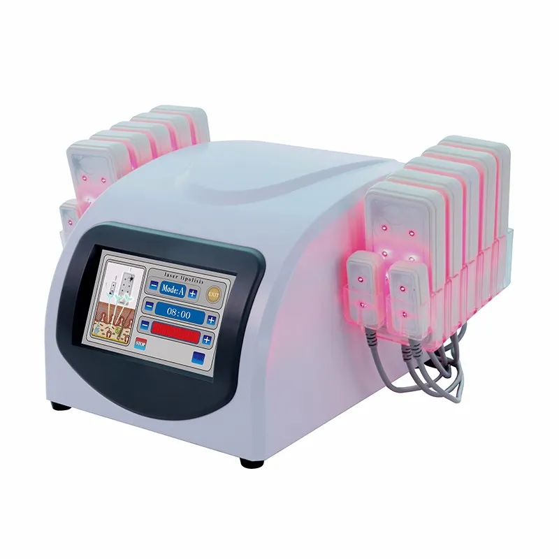 Stock negli USA 5mw Burn Lipo Laser Diodo Lipolisi Macchina dimagrante LLLT Cellulite 10 Largepads 4 Smallpad 635nm 650nm Attrezzatura di bellezza