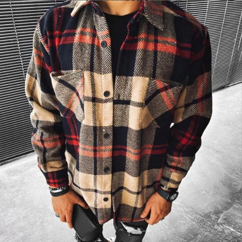 Mannen Casual Shirts 2021 Mode Lente Plaid Flanel Man Lange Mouw Zacht Comfort Slim Fit Stijlen Mannen Jas Vest Shirt228w