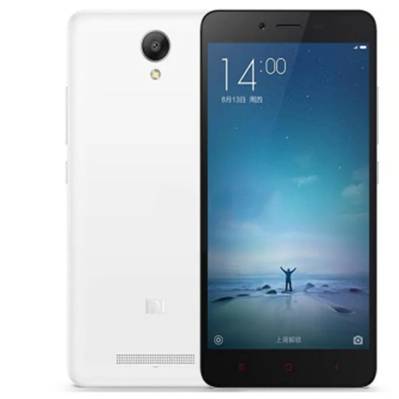 Original Xiaomi Redmi Note 2 Cell Phone 2GB RAM 16GB ROM Octa Core MediaTek Helio X10 5.5inch 13.0MP 4G LTE Android Mobile Phone