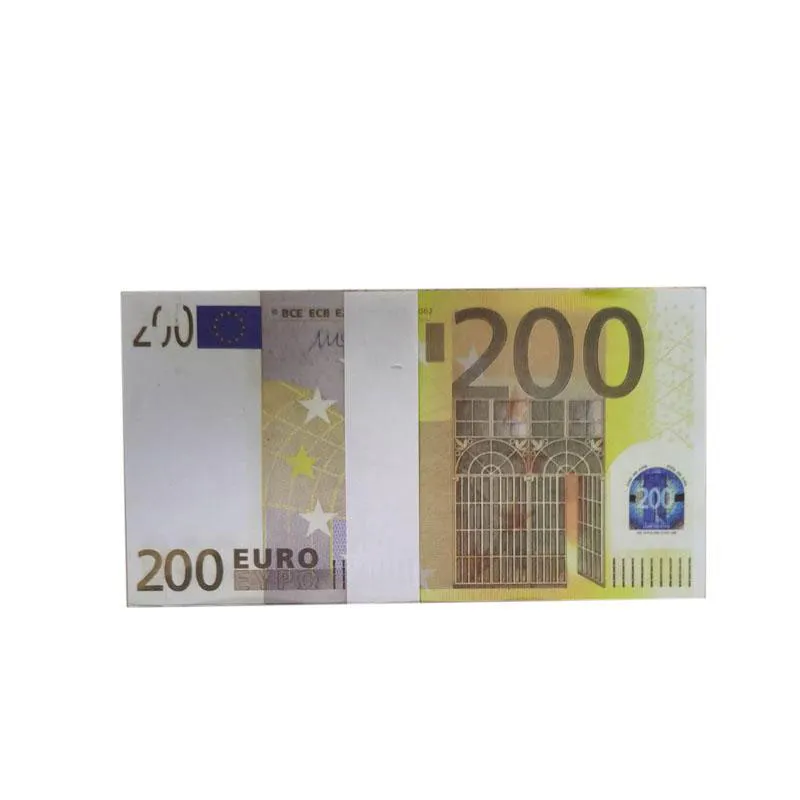 Paquete de 3 artículos para fiestas billetes de dinero falso 10 20 50 100 200 euros libra realista accesorios de barra de juguete copia moneda dinero de película billetes falsos1XQT4ZJ5