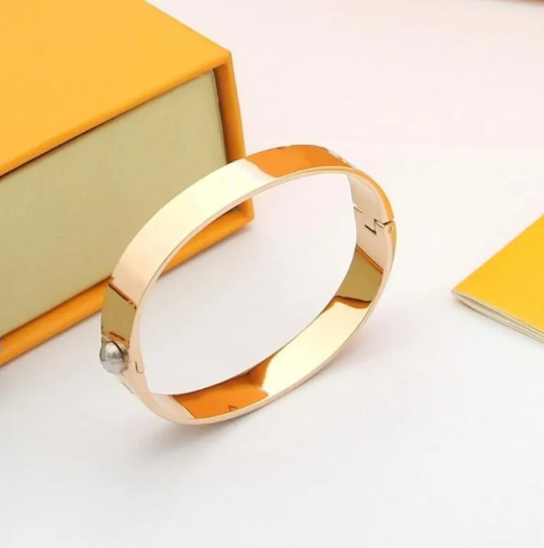 Hot sale Jewelry Bangle Rose Gold Silver Stainless Steel Simple Cross Pattern Buckle Love Jewelry Women Mens Bracelets With box