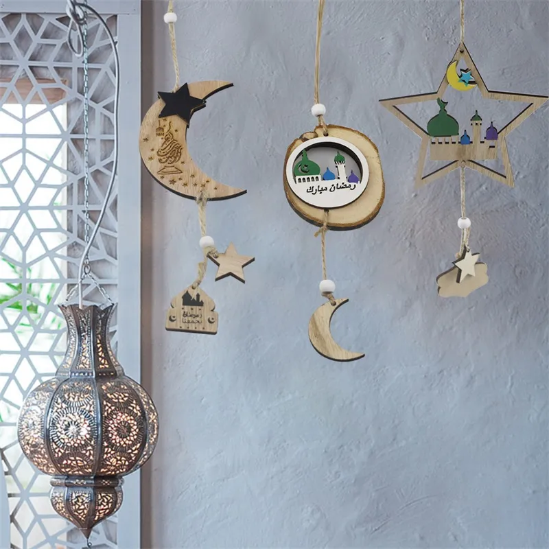 1 Pieza De Decoraciones Para El Hogar En Forma De Luna Y Estrella Para El  Ramadán, Bandeja Del Ramadán 2024, Bandeja Del Ramadán Con Luna Y Estrella