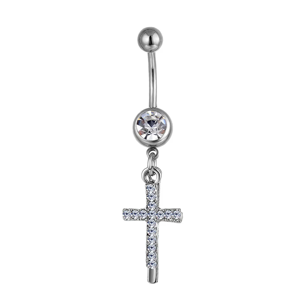 Yyjff D0177 Cross Clear Clay Belly Blate Ring Ring