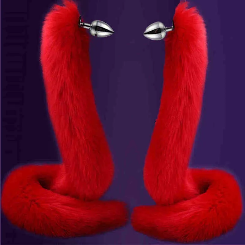 NXY Sex Anal Toys Nine Tail Fox Plug Toys 78cm Super Long Animal Butt Cosplay Fetish Adult for Women SM Anus Expander 1202