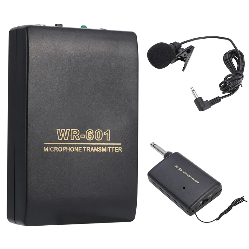 Ansteckmikrofon, tragbares Ansteckmikrofon mit kabellosem FM-Transmitter-Empfänger-Set für den Unterricht, Konferenzmonitor