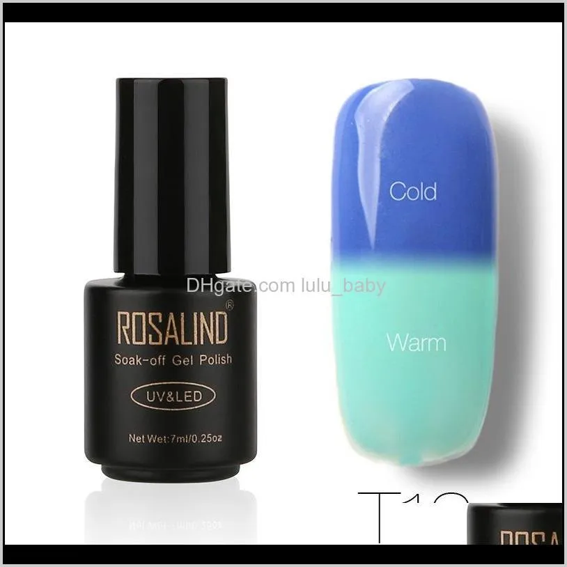 rosalind nail gel temperature change color uv varnish semi permanant nail polish hybrid nails art manicure 30 colors