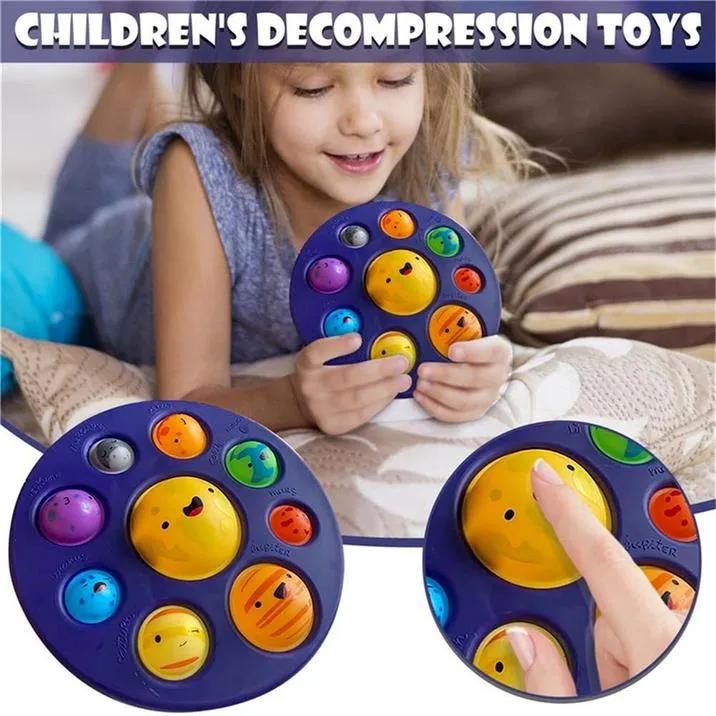 Dimple Sensory Fidget Toys Giocattoli di decompressione Simulazione Planet Color Simple Dimmer Squeeze Relief Stress Toy Spedizione DHL