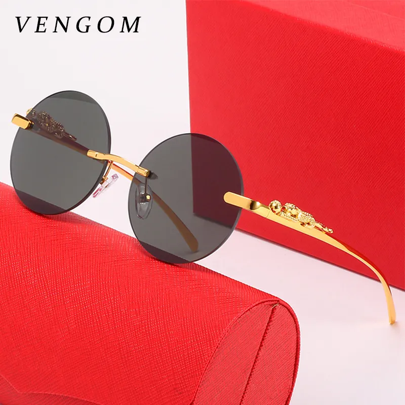 Vengom المعادن الخشب النظارات كارتر الرجال الملحقات خمر اسم العلامة التجارية مصمم تتجه المنتج نظارات gafas دي سول hombre