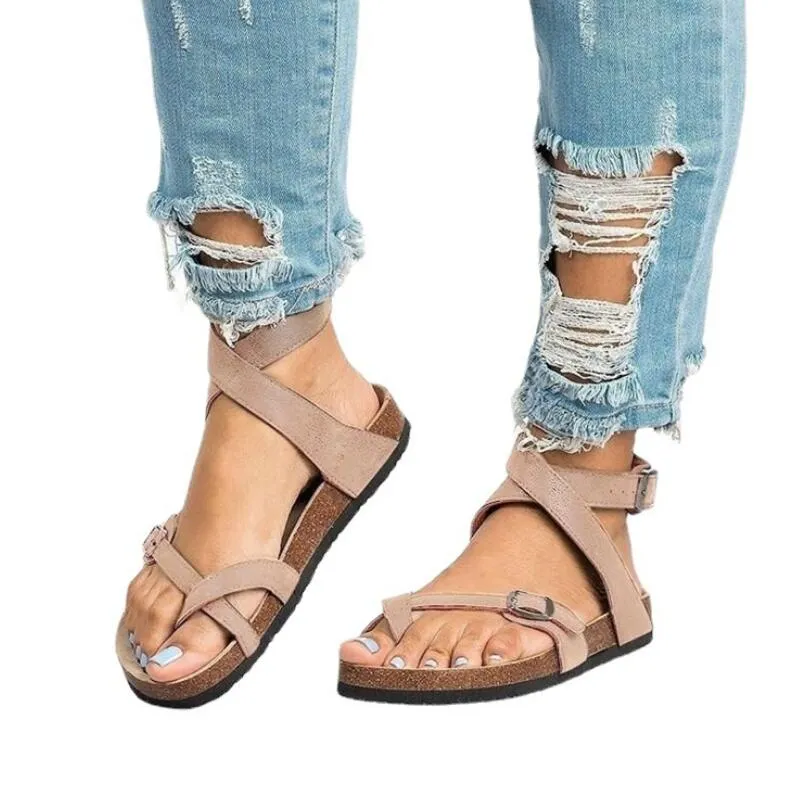 2021 Summer Shoes Women Flat Sandals For Beach Chaussures Femme Clog Plus Size 43 Casual Flip Flop