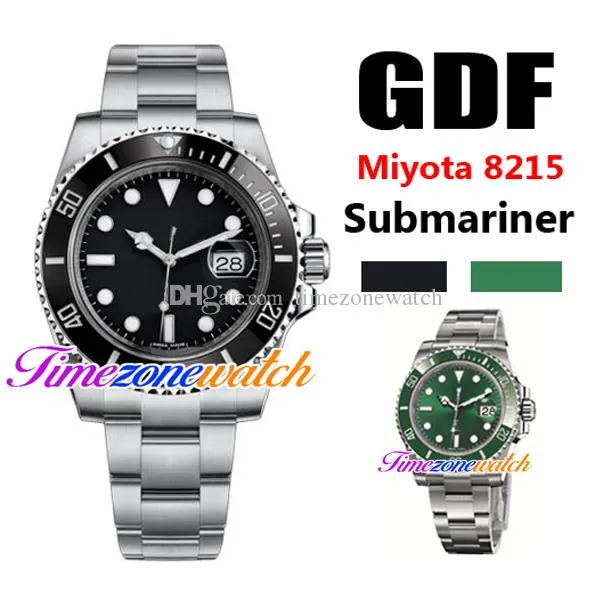 40mm GDF V3 116610 Miyota 8215 Automatisk mens klocka Svart Keramisk Svart Bezel Ratt Rostfritt Stål Armband Gents Klockor TimeZoneWatch 2 Färg E05B (3)