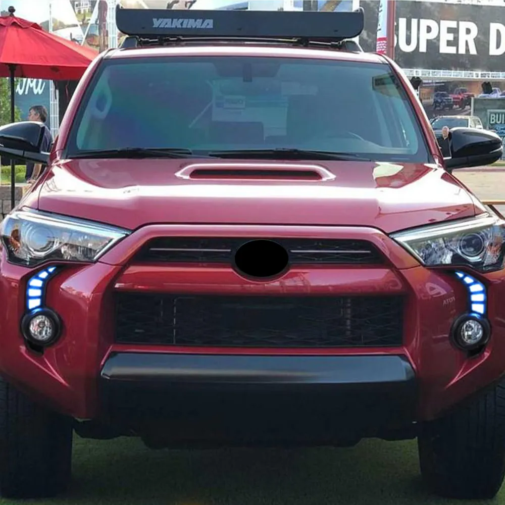 2PCS LED TOYOTA 4 Runner 4runner 2014 2015 2016 2017 2018 2018 2018 2018 2020 2021 Car DRL FOGLAMP314Rの昼間のランニングライト