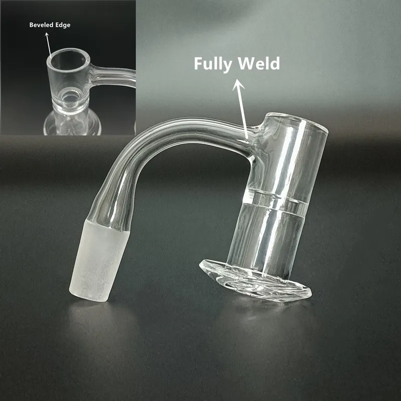 DHL OD 20mm completamente saldato fumo quarzo Banger 14mm 18mm 10mm maschio femmina bordo smussato chiodi Bangers per acqua Bong Dab Rigs