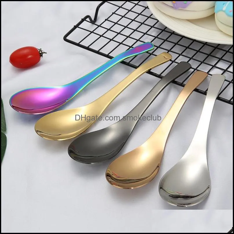 Stainless Steel Soup Spoon Household Kitchen Tableware Soup Spoon Long Handle Rice Spoon 16.9*4.5CM CCF5674