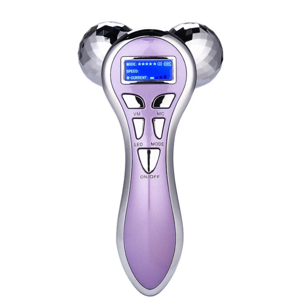 Rouleau de massage Facial EMS à microcourant 4D, Massage électrique Rechargeable du corps, rouleau de beauté pour lifting du visage, rides anti-vieillissantes