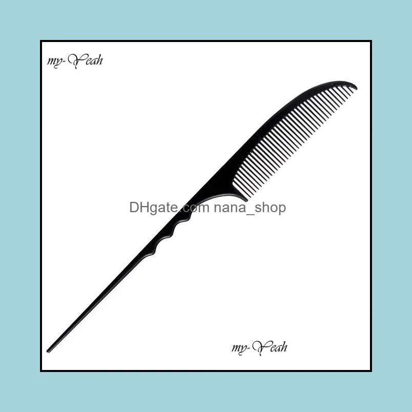 1pc barber anti-static hair hairstyling rat tail hairbrush moon style comb salon dyeing haircutting hairdressing tools