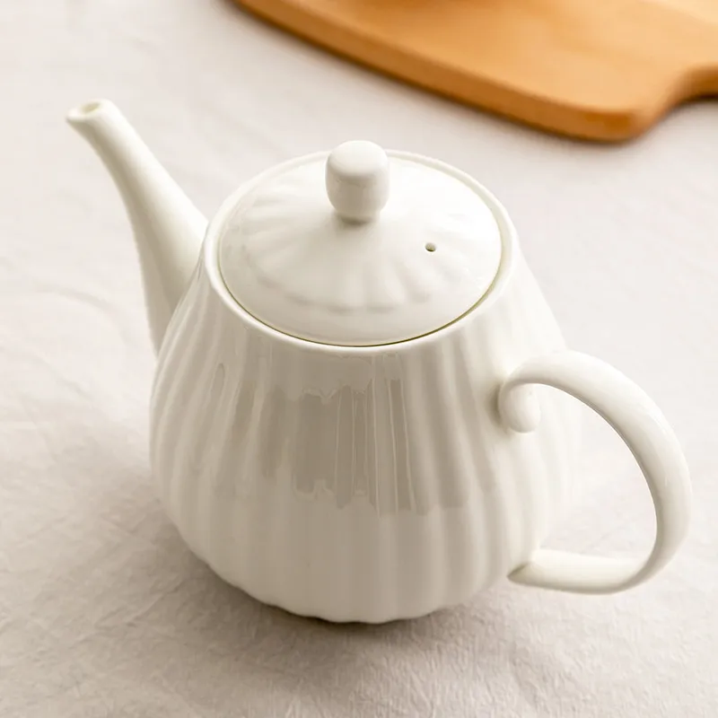 Handmade Ceramic Pumpkin Tea Pot Bone China Porcelain Kettle For Cold Hot  Water Household Rosee Blanche Ceramic Tableware Accessory From Lilyzhy,  $100.51