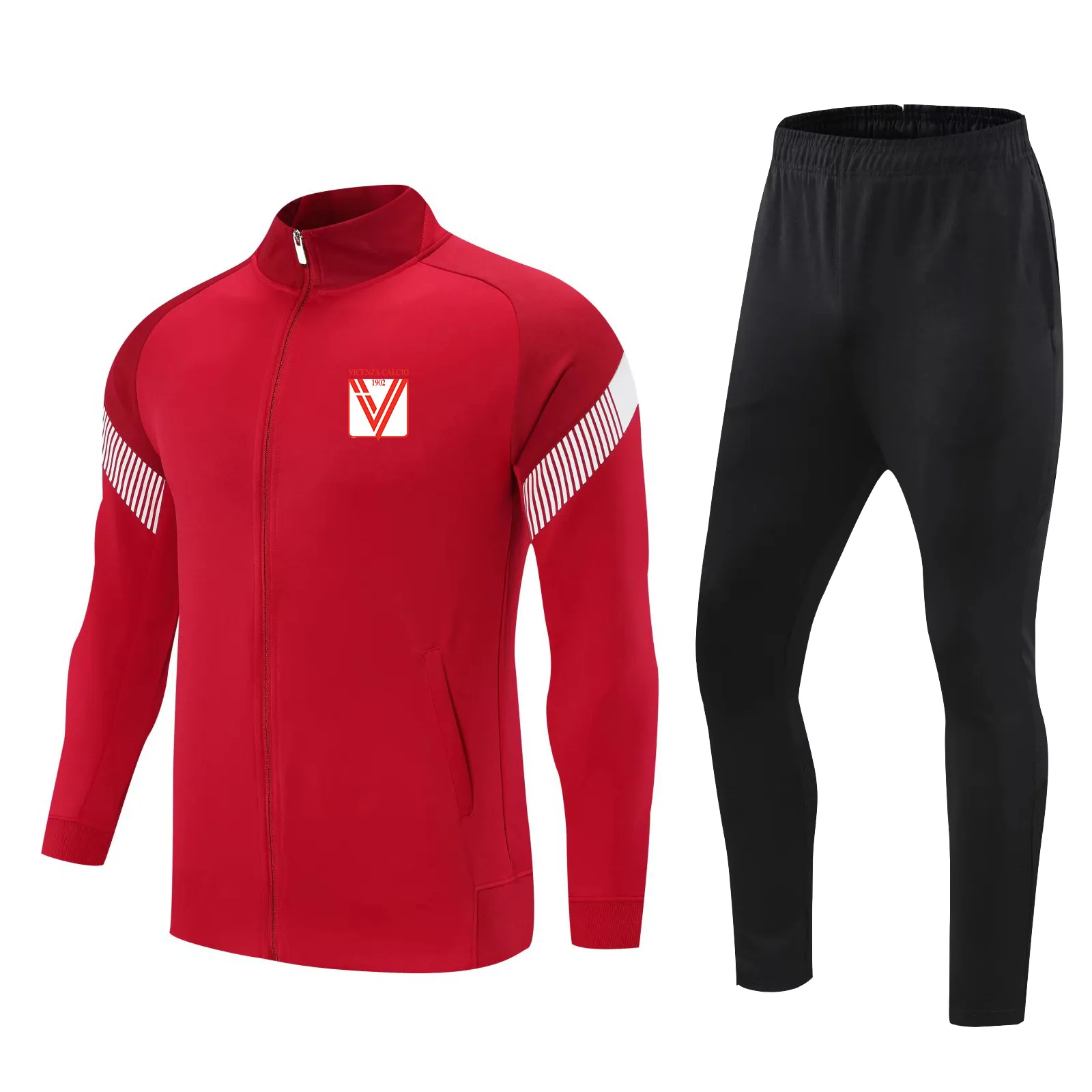 Vicenza Calcio Spa Çocuklar Jersey Ceket Çocuk Eşofman Futbol Setleri Kış Ceket Yetişkin Eğitim Giyim Takım Elbise Futbol Gömlek Kazak Logosu Özelleştirmek