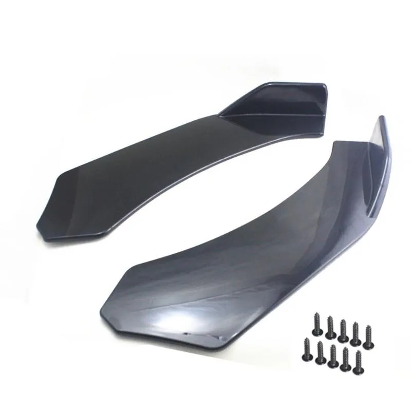 Pcs Car Front Bumper Diffuser Canard Lip Black Body Shovels Splitter Protector Kit Exterior Assessoires Covers