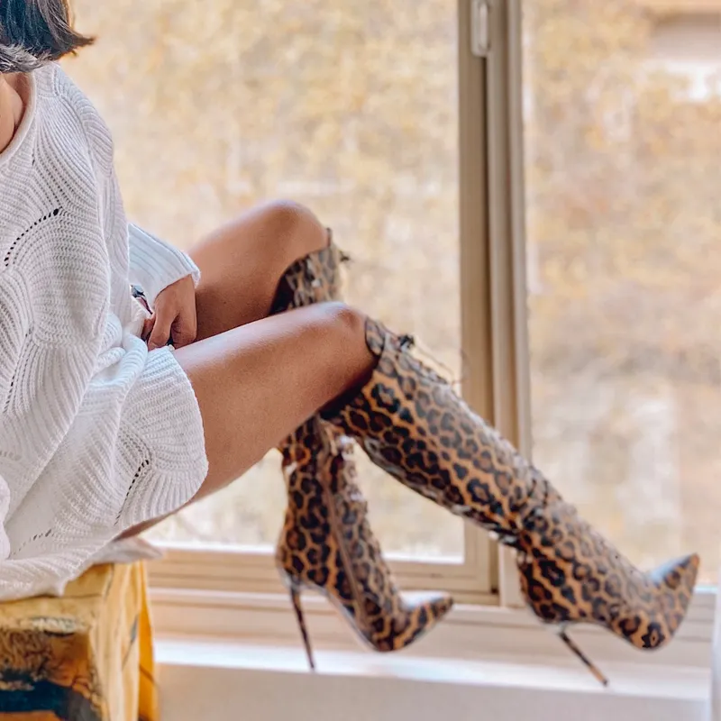 leopard stiletto boots
