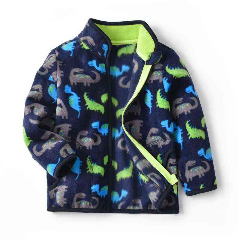 CROAL CHERIE Autumn Fleece Kids Jackets for Boys Dinosaur Warm Kids Boy Outerwear Windbreaker Winter Baby Boy Clothing (8)