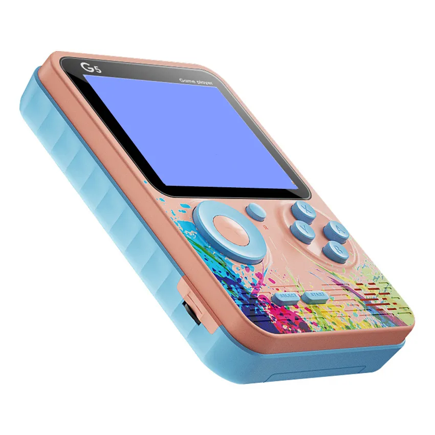 Macaron Colorful G5 Mini Retro Console do gry Handheld Przenośny 3.0 calowy Klasyczna Klasyczna Kieszeń Wbudowany 500 Gry Gracze Pojedyncze Gaming