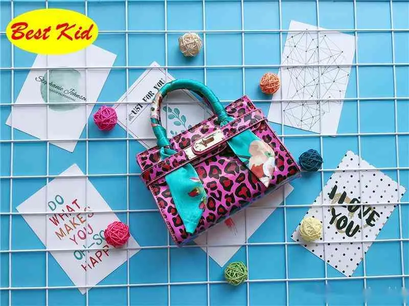 BestKid DHL ! Kids Leopard print shoulder bags for Childrens Kids Small handbags baby girls mini Totes Toddlers Bags BK081