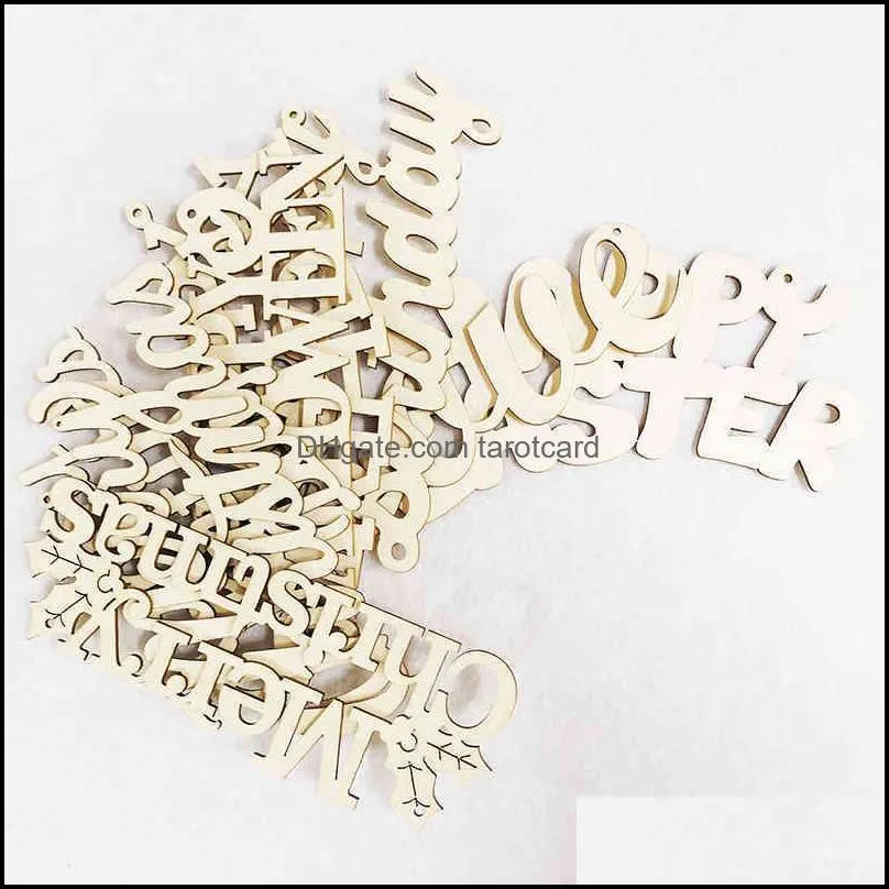 Party Valentine`s Day Wood Sign Decor Letters Wooden Pendant Home Wedding Birthday Wreath Words Craft Easter Eid Al-Fitr Festival Ornaments
