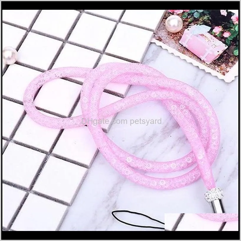 crystal mobile phone lanyard bling rhinestone keychain hanging rope neck strap key lanyards fashion cellphone accessories 1 2hr h1