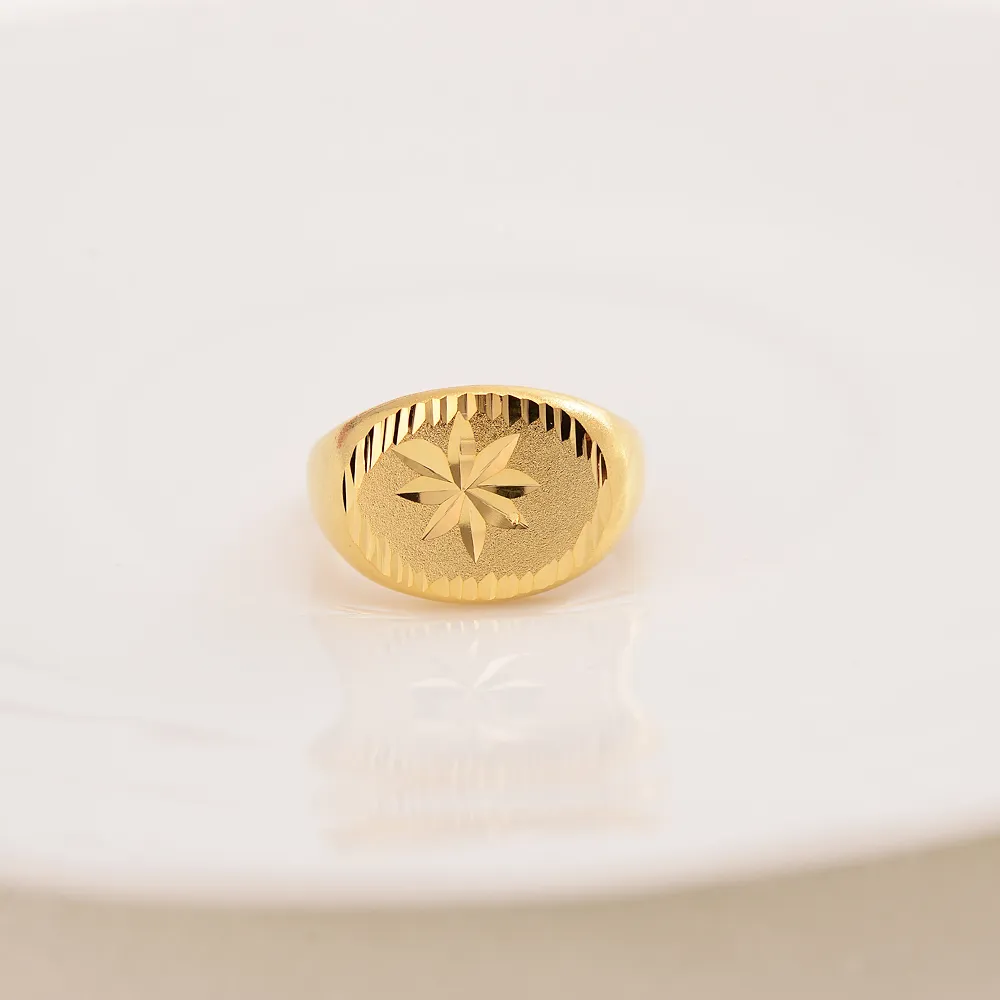 18 K Solid Gold Ring Fine G / F Thaise Baht Adjlusable Ringen Resizable Vliegtuigcijfer Starlight Women's Adolescent Sieraden