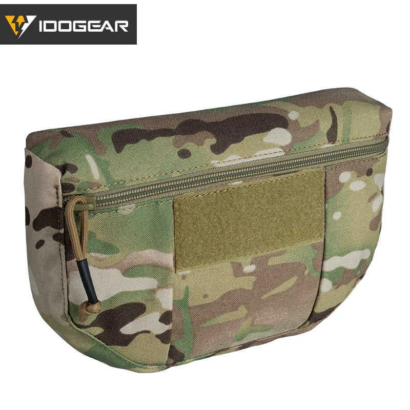 IdoGear Tactical Armour Carrier Drop Pouch Avs JPC CPC Pouch Waist Bag EDC Combat Army Tactical Waist Pouch Multicam 3520 Q0721