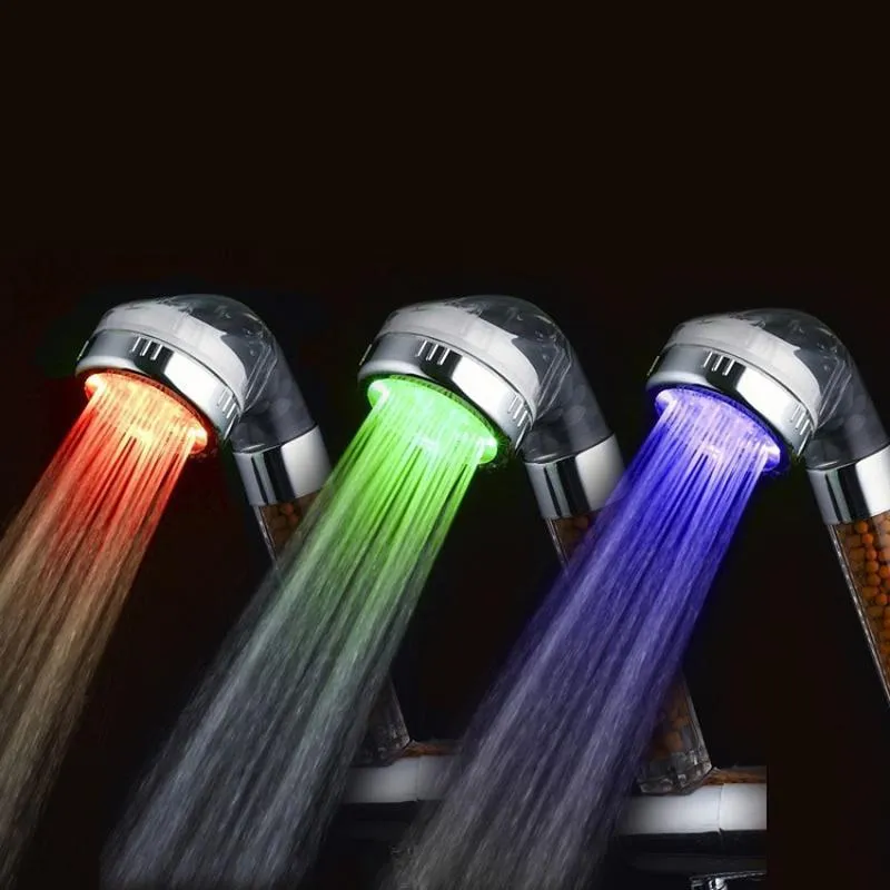 욕실 샤워 헤드 스프링클러 LED 호텔 홈 욕실 용품 다채로운 분위기 장식 야간 조명