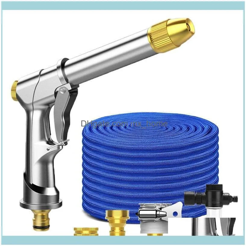 Supplies Patio Lawn Home & Gardenexpandable Garden Hose High Pressure Watering Alloy Nozzle Gun Adjustable Magic Flexible Car Wash Tools Se