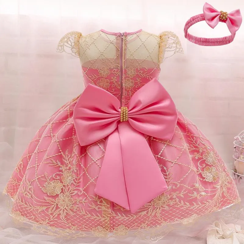 Compra online de Vestido de princesa de renda para bebê, vestido elegante  para festa de aniversário, roupa de Natal para meninas