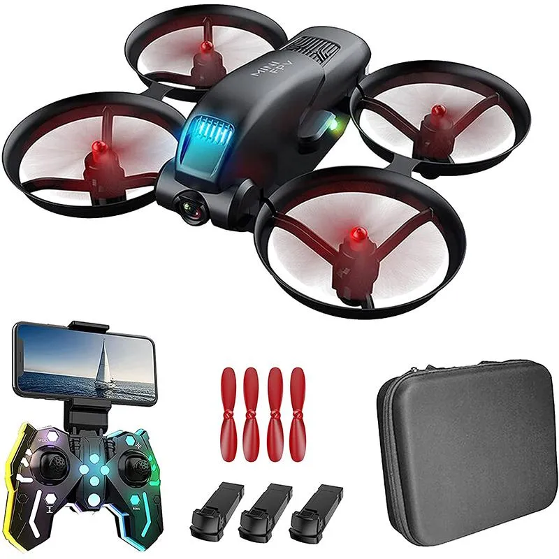 Fournitures de laboratoire INSYOO KF615 Mini Drones FPV RC avec double caméra 4K HD 2.4G Wifi Positionnement du flux optique Prise de vue à la lumière froide